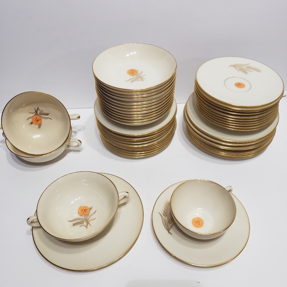 Vintage LENOX Wheat China with Gold Trim - Picture 2 of 16